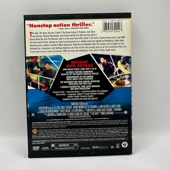 Jet Li & DMX Cradle 2 The Grave DVD Full-Screen Edition Rated R Warner Bros - Picture 2 of 4